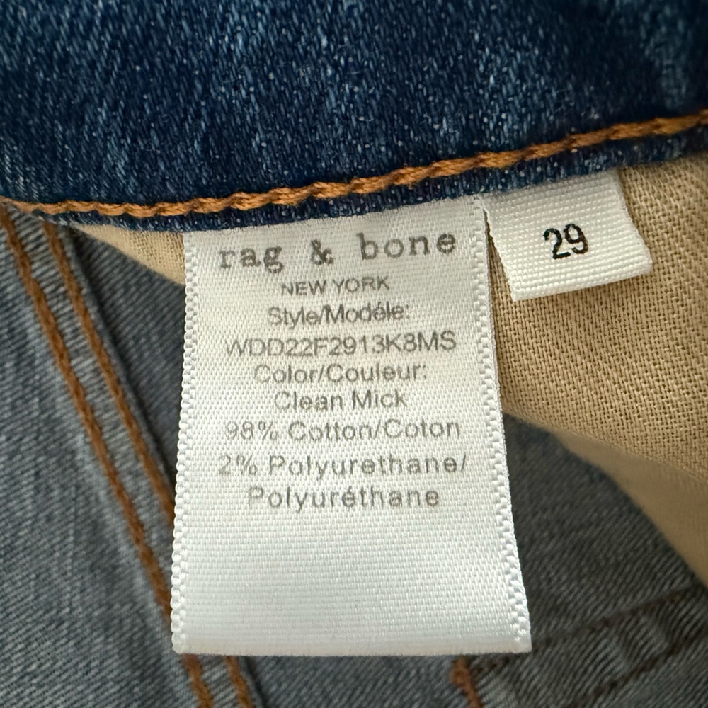 Rag & Bone Nina High Waist Ankle Cigarette Jeans, Size 29 - Picture 16 of 16